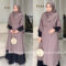 Tampil Anggun Menawan dengan Setelan Rok Tunik Malaya Burgundy Syar'i Lengkap dengan Pashmina Oval